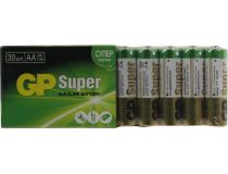 GP Super 15A-2CRVS30/B30/GP15AA21-2CRSWC30 (LR6) Size AA, 1.5V, щелочной (alkaline) уп. 30шт 