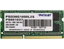Patriot PSD38G1600L2S DDR3 SODIMM 8Gb PC3-12800  CL11 (for NoteBook)