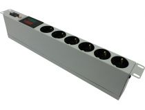 NT SOC 230.16A1.VA-6S-C20 G Блок силовых розеток 19 , серый 1U, 6 евророзеток, вход IEC-320-C20