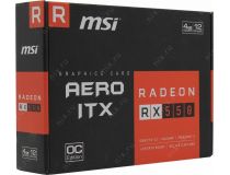 4Gb PCI-E GDDR5 MSI RX 550 AERO ITX 4G OC (RTL) DVI+HDMI+DP RADEON RX 550 