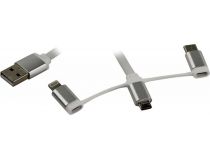 Smartbuy iK-312 White Кабель USB-- Lightning/micro-B/USB-C 1.2м