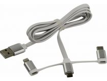 Smartbuy iK-312 White Кабель USB-- Lightning/micro-B/USB-C 1.2м