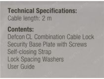 Targus PA410E Defcon CL NB Cable Lock (Кодовый механический замок для ноутбука)