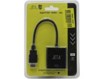 JETACCESS JA-HV02 Black кабель-адаптер HDMI(M) -- VGA(15F) +audio