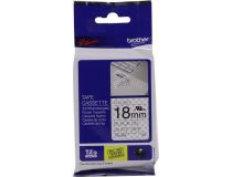 Brother TZE-SE4 лента для печати пломбировочных этикеток (ширина 18мм, 8м, чёрный на белом)