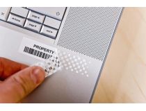 Brother TZE-SE4 лента для печати пломбировочных этикеток (ширина 18мм, 8м, чёрный на белом)