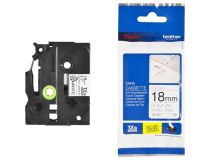 Brother TZE-SE4 лента для печати пломбировочных этикеток (ширина 18мм, 8м, чёрный на белом)