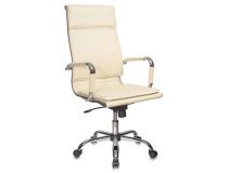 Кресло руководителя Бюрократ CH-993/ivory слоновая кость искусственная кожа крестовина хром