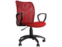 Бюрократ CH-599/R/TW-97N  Кресло (спинка красная сетка, сиденье красная ткань)