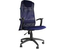 Бюрократ KB-8/DB/TW-10N Кресло руководителя (спинка синяя сетка, сиденье синяя ткань)