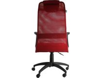Бюрократ KB-8/R/TW-97N  Кресло руководителя (спинка красная сетка, сиденье красная ткань)