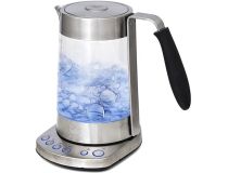 Kitfort KT-601 металлик Электрочайник (1.7л, 2500 Вт, стеклянный, с терморегулятором)