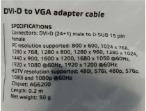 Cablexpert A-DVID-VGAF-01 Кабель-переходник DVI (25M)-- VGA (15F)