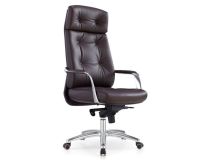 Кресло руководителя Бюрократ _DAO/BROWN коричневый кожа крестовина алюминий