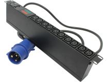 NT SOC 230.32A2.VA-10С13-IEC309 B Блок силовых розеток 19 , чёрный 1U, 10 розеток IEC-320-C13, вход IEC-309