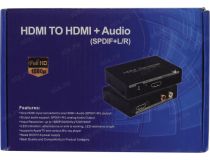 HDMI to AV Converter HDMI (F) - HDMI (F) + audio(SPDIF/RCA) + б.п.
