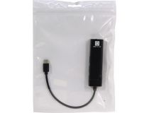 5bites UA3C-45-09BK адаптер USB-C -- UTP 100Mbps + 3-port USB2.0 Hub