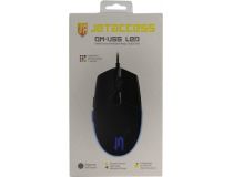 JETACCESS Optical Mouse OM-U55 LED Black  (RTL) USB 6btn+Rol
