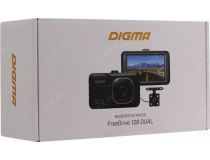 Digma FreeDrive 108 Dual Black (2xCam, 1920х1080/640x480, 140°, LCD 3 ,G-sens,microSDHC,USB,мик, Li-Ion)