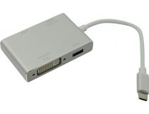 Кабель-адаптер USB-C - HDMI(F)+VGA(15F)+DVI(F)+USB3.0