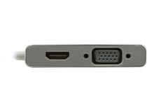 Кабель-адаптер USB-C - HDMI(F)+VGA(15F)+DVI(F)+USB3.0