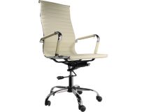 Бюрократ CH-883-IVORY Кресло руководителя (кож. зам.)