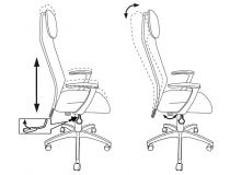 Бюрократ KB-8/DG/TW-12 Кресло (спинка серая сетка, сиденье серая ткань)