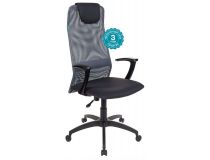 Бюрократ KB-8/DG/TW-12 Кресло (спинка серая сетка, сиденье серая ткань)
