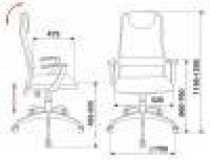 Бюрократ KB-8/DG/TW-12 Кресло (спинка серая сетка, сиденье серая ткань)