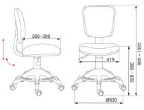 Кресло детское Бюрократ CH-204-F/GIRAFFE подставка для ног оранжевый жираф