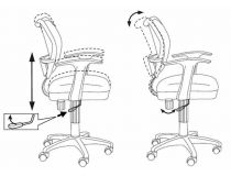 Бюрократ CH-W797/PK/TW-13A Кресло