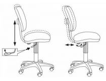 Кресло детское Бюрократ CH-204NX/PENCIL-BL синий карандаши