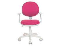 Кресло детское Бюрократ CH-W356AXSN/15-55 розовый 15-55 колеса белый/розовый (пластик белый)