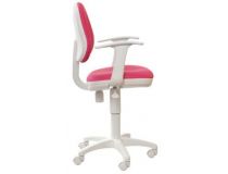 Кресло детское Бюрократ CH-W356AXSN/15-55 розовый 15-55 колеса белый/розовый (пластик белый)