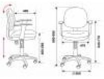 Кресло детское Бюрократ CH-W356AXSN/15-55 розовый 15-55 колеса белый/розовый (пластик белый)