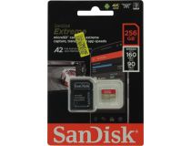 SanDisk Extreme SDSQXA1-256G-GN6MA microSDXC Memory Card 256Gb UHS-I U3 V30 + microSD-- SD Adapter