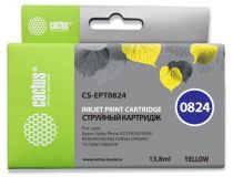 Картридж Cactus CS-EPT0824 Yellow для Epson R270/290/295/390, RX590/610/615/690, TX700W/800FW