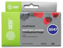 Картридж струйный Cactus CS-EPT0547 красный (16.2мл) для Epson Stylus Photo R800/R1800