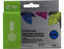 Картридж Cactus CS-F6U16AE (№953XL) Cyan для HP OfficeJet Pro 7720/30/40,8210/18,8710/15/18/20/25/28/30/40