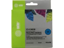 Картридж Cactus CS-C4838 (№11) Yellow для HP 2000/2500/1000/1100/1200/2200/2300/2600/2800(восстановлен из б/у)
