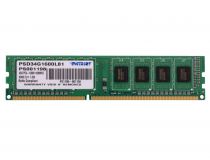 Patriot PSD34G1600L81 DDR3 DIMM 4Gb  PC3-12800  CL11