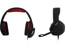 Наушники с микрофоном SVEN AP-U989MV Black-Red (7.1, с регулятором громкости, шнур 2.2м, USB)