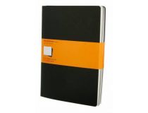 Блокнот Moleskine CAHIER JOURNAL QP321 XLarge 190х250мм обложка картон 120стр. линейка черный (3шт)