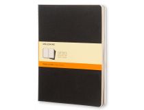 Блокнот Moleskine CAHIER JOURNAL QP321 XLarge 190х250мм обложка картон 120стр. линейка черный (3шт)