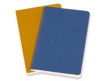 Блокнот Moleskine VOLANT QP713B41M17 Pocket 90x140мм 80стр. нелинованный мягкая обложка синий/желтый янтарный (2шт)