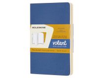 Блокнот Moleskine VOLANT QP713B41M17 Pocket 90x140мм 80стр. нелинованный мягкая обложка синий/желтый янтарный (2шт)