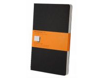 Блокнот Moleskine CAHIER JOURNAL QP316 Large 130х210мм обложка картон 80стр. линейка черный (3шт)