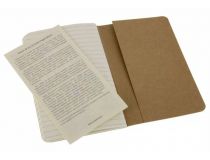 Блокнот Moleskine CAHIER JOURNAL QP411 Pocket 90x140мм обложка картон 64стр. линейка бежевый (3шт)