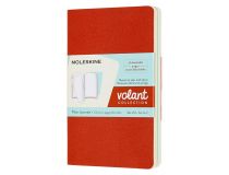 Блокнот Moleskine VOLANT QP713F16B24 Pocket 90x140мм 80стр. нелинованный мягкая обложка оранжевый/голубой (2шт)