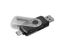 Ginzzu GR-325B USB/USB-C/microUSB2.0 SDXC/microSDXC Card Reader/Writer